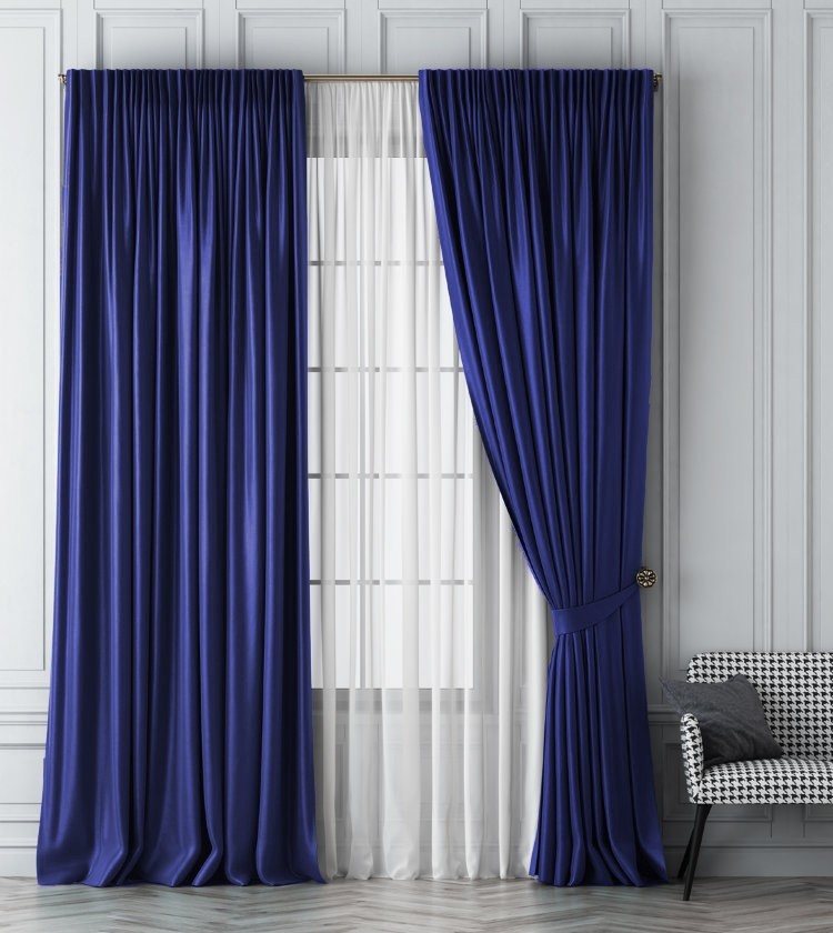 

Комплект Штор Софт Блэкаут синий 250х240