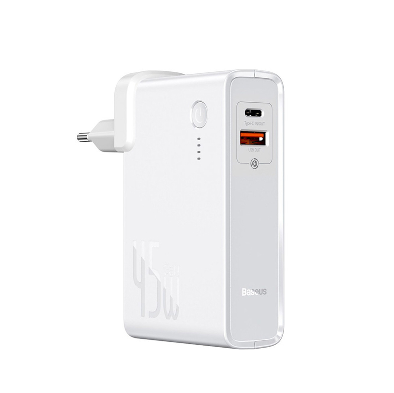 

Power Bank Baseus (PPNLD-C02) Power Station GaN 2 in 1 Charger C+U 10000 mAh Белый