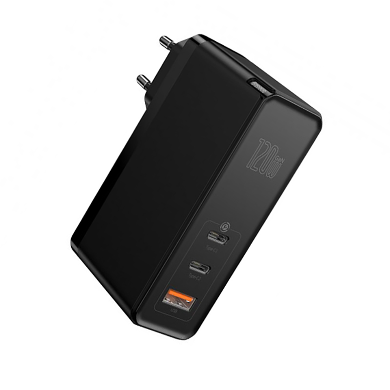 

Зарядное сетевое Baseus (CCGAN-J01) GaN2 Pro Quick Charger 2C+U 120W Type-C to Type-C Чёрный