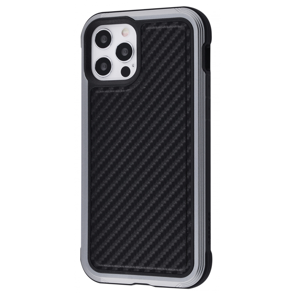 

Чехол-накладка противоударный Defense Lux Series (Metal+Leather+TPU) iPhone 12/12 Pro black Черный