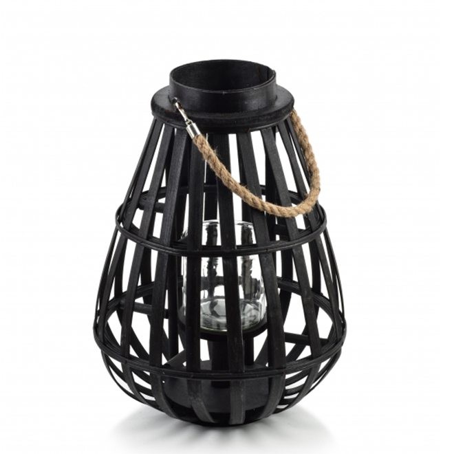 

Підсвічник-ліхтар Ewax з ручкою LUCIE BLACK H-40 см. 35608