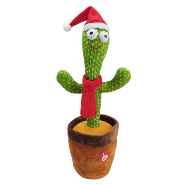 

Танцующий кактус новогодний, музыкальная игрушка, Dancing Cactus повторяет звуки вокруг, 32 см