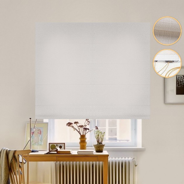 

Римские шторы DECOLIV Рогожка Premium молочный 200*170 см