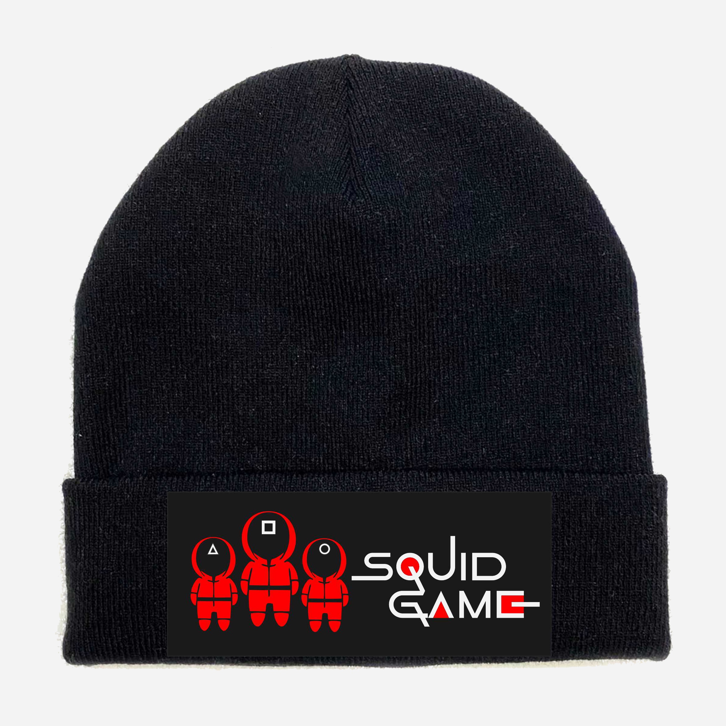 

Шапка Спиногрыз Squar game трое и надпись № 04-00110 54-56 Черная