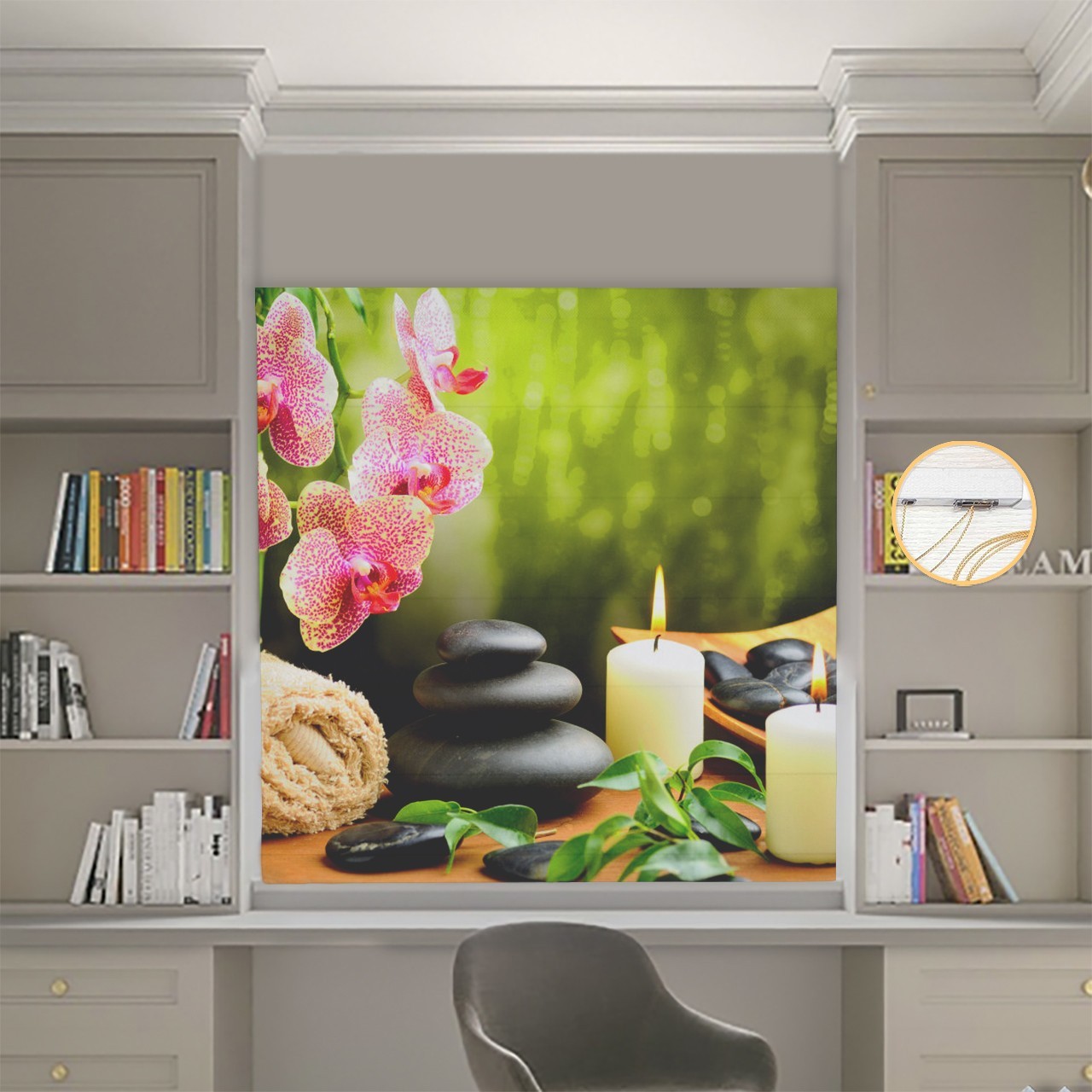 

Римские шторы DECOLIV Фотопечать Цветок 00-273 Блэкаут 50*170 см
