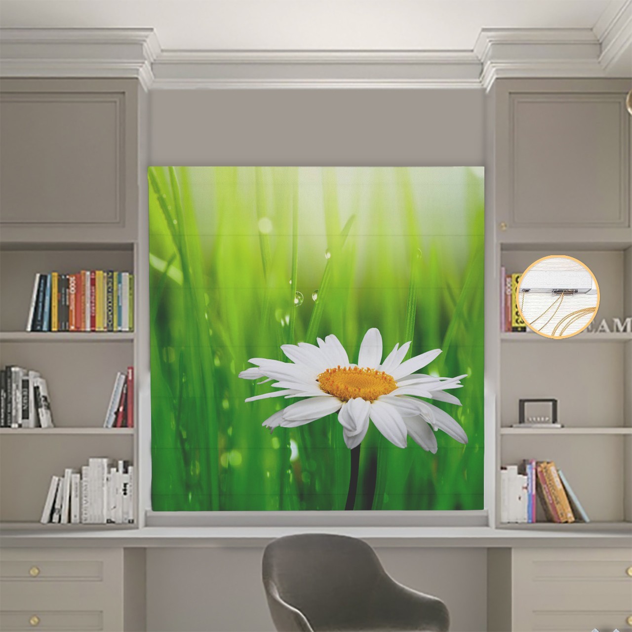 

Римские шторы DECOLIV Фотопечать Цветок 00-475 Блэкаут 50*170 см