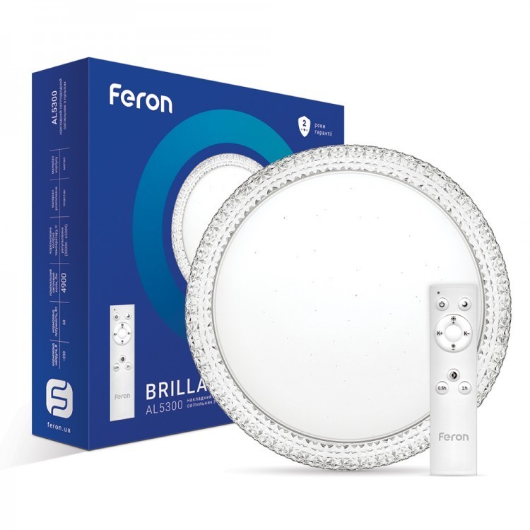 

LED Світильник круглий накладний FERON AL5300 60W