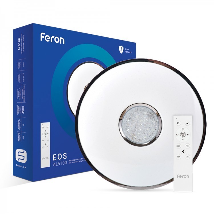 

LED Світильник круглий накладний FERON AL5100 60W RGB