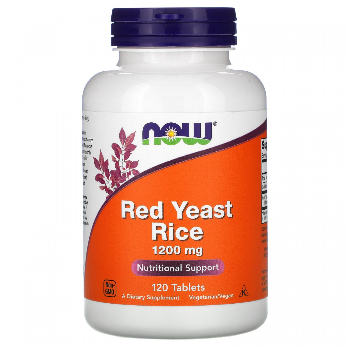 

Красный дрожжевой рис Now Foods (Red Yeast Rice) 1200 мг 120 таблеток