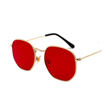 

Cолнцезащитные очки ShangeWFJia с шестигранной оправой Gold Clear Red