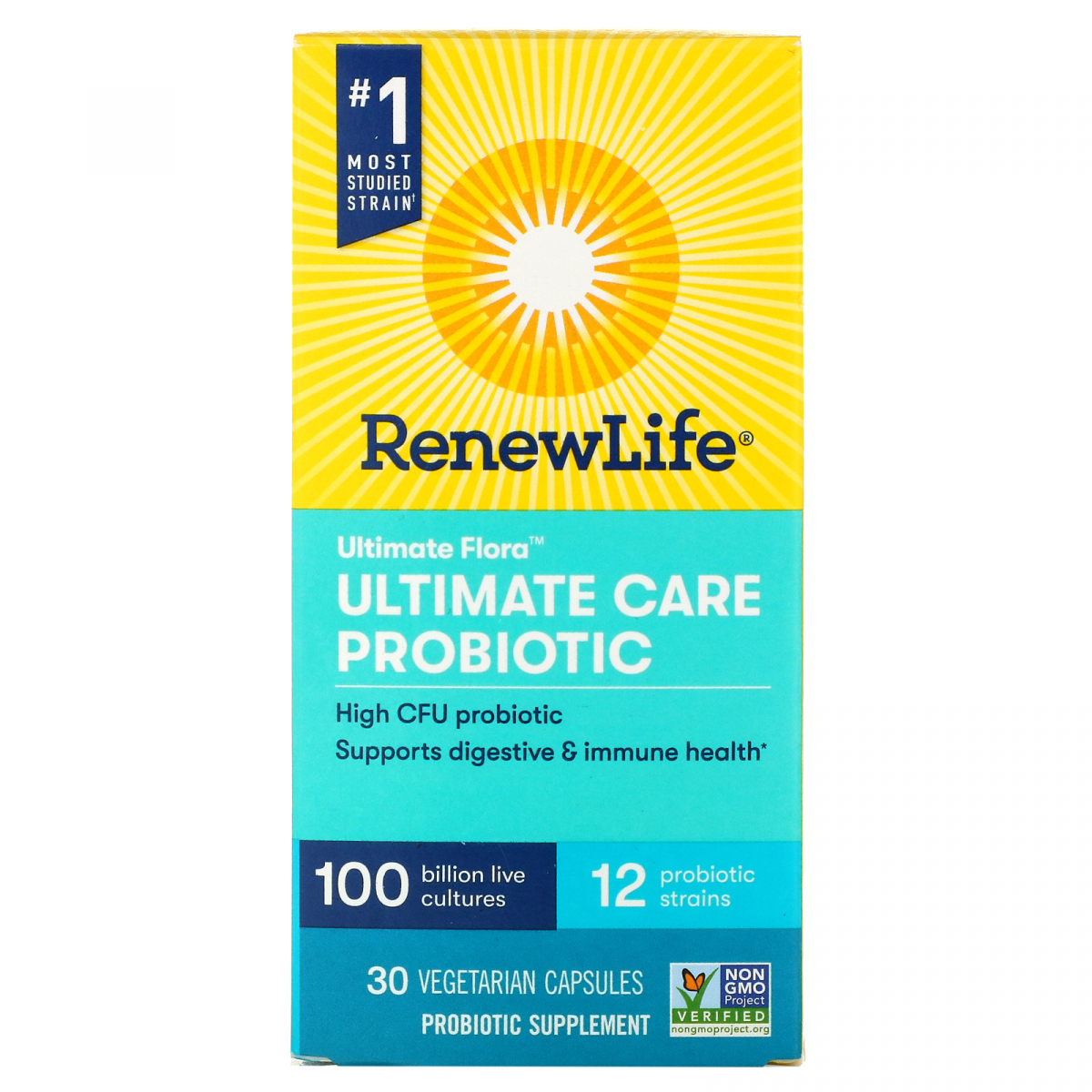 

Пробиотики, Ultimate Flora, Ultimate Care Probiotic, Renew Life, 30 вегетарианских капсул