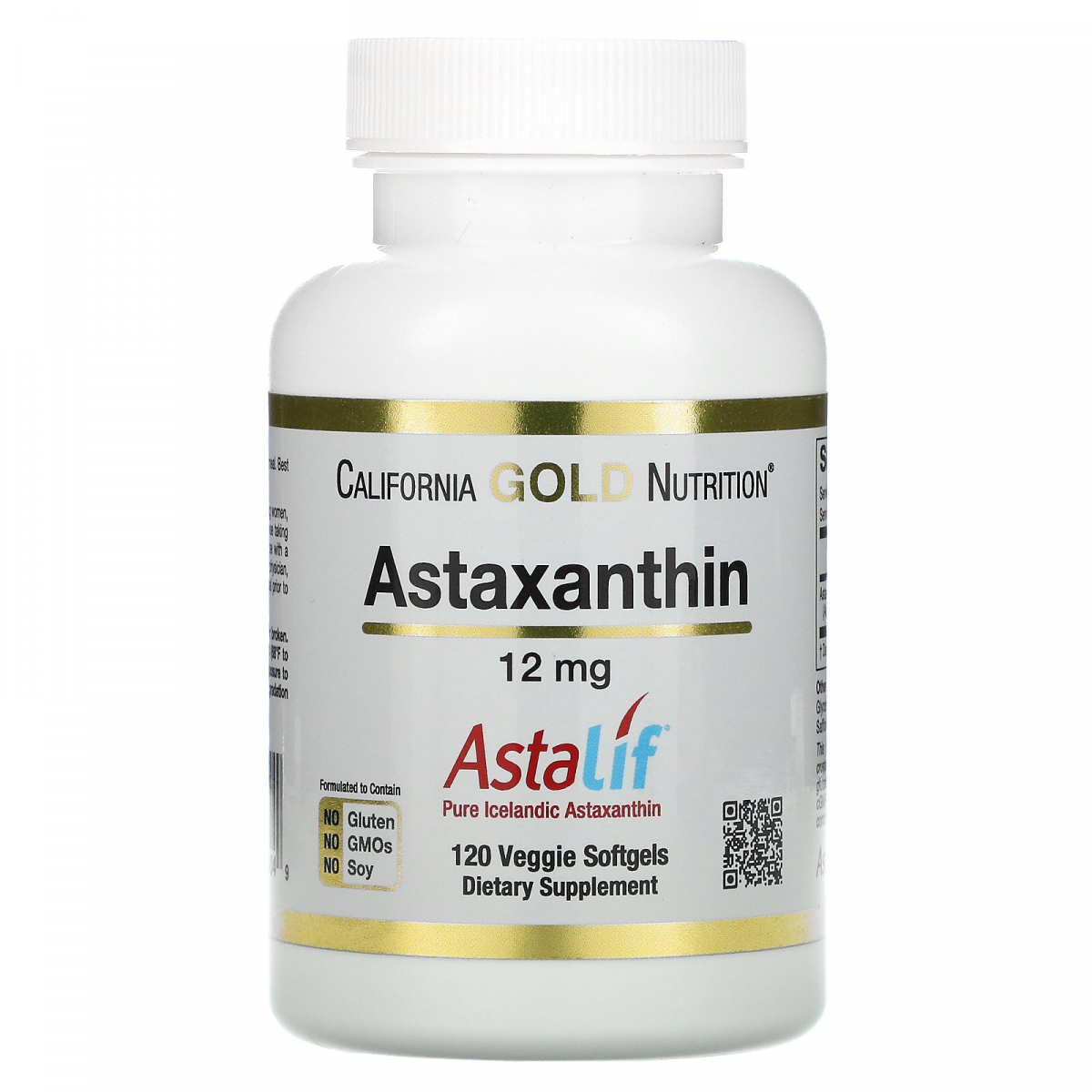 

Астаксантин California Gold Nutrition (Astaxanthin) 12 мг 120 капсул