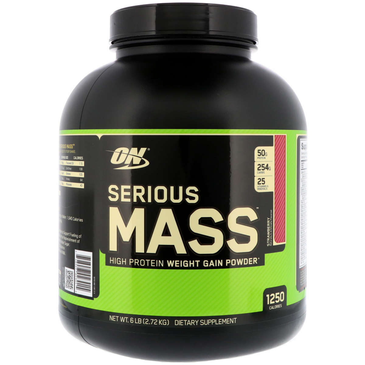 

Порошок с высоким содержанием белка для набора веса со вкусом клубники Optimum Nutrition (Serious Mass High Protein Weight Gain Powder Strawberry) 2,72 кг