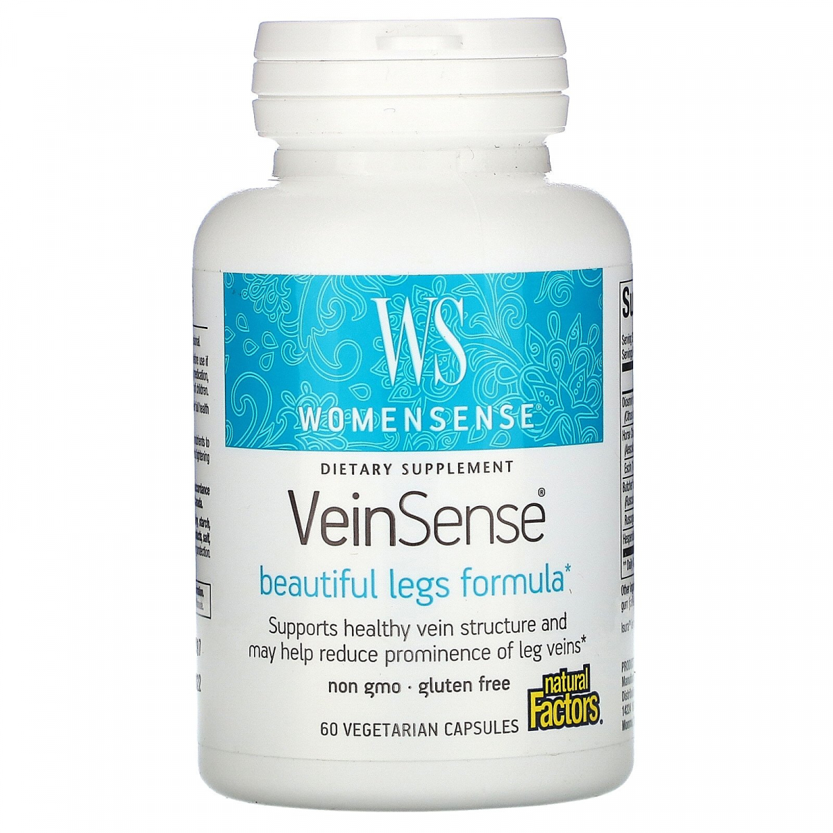 

Поддержка вен для женщин, VeinSense, Natural Factors, 60 капсул