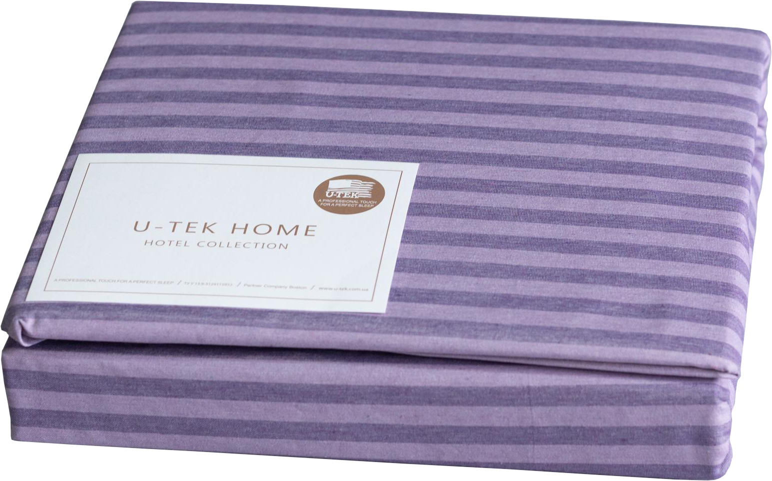 

Набор U-tek Cotton Stripe Plum-Lilac 30 простынь 160х200 + наволочки 2 шт 50х70