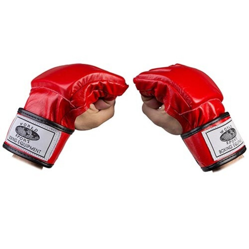 

Перчатки для единоборств MMA FitBox World Sport L, красный, код: М1409LR-WS