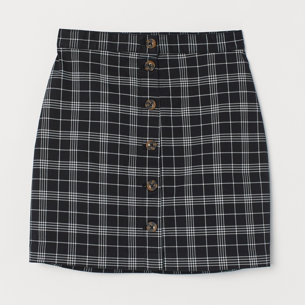 

Юбка H&M 0818247_бел.клет 34 Черная
