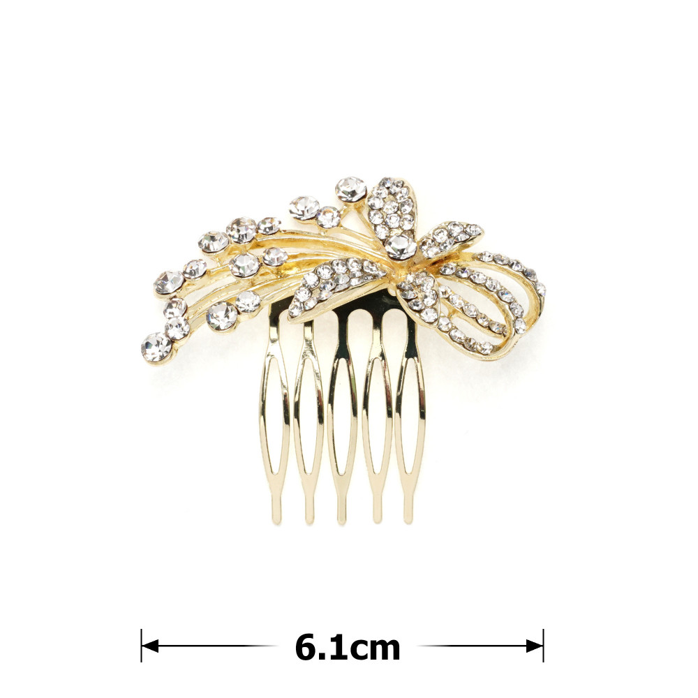 

Гребешок диадема свадебное украшение для волос заколка 6,1 см Amaryllis Золотистая