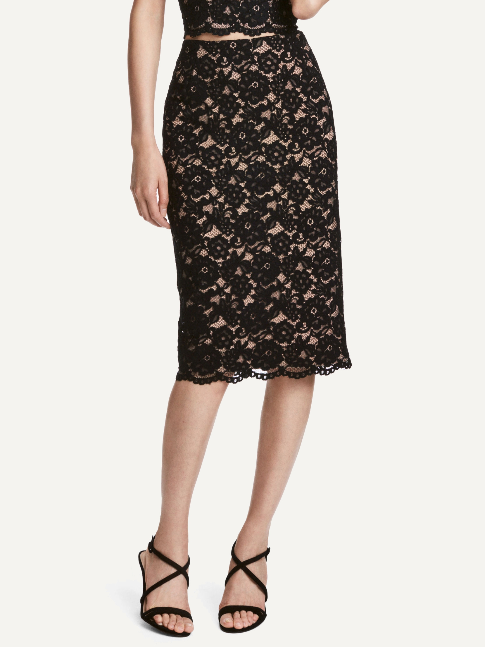

Юбка H&M 5651206-AAXN 42 Черная с бежевым
