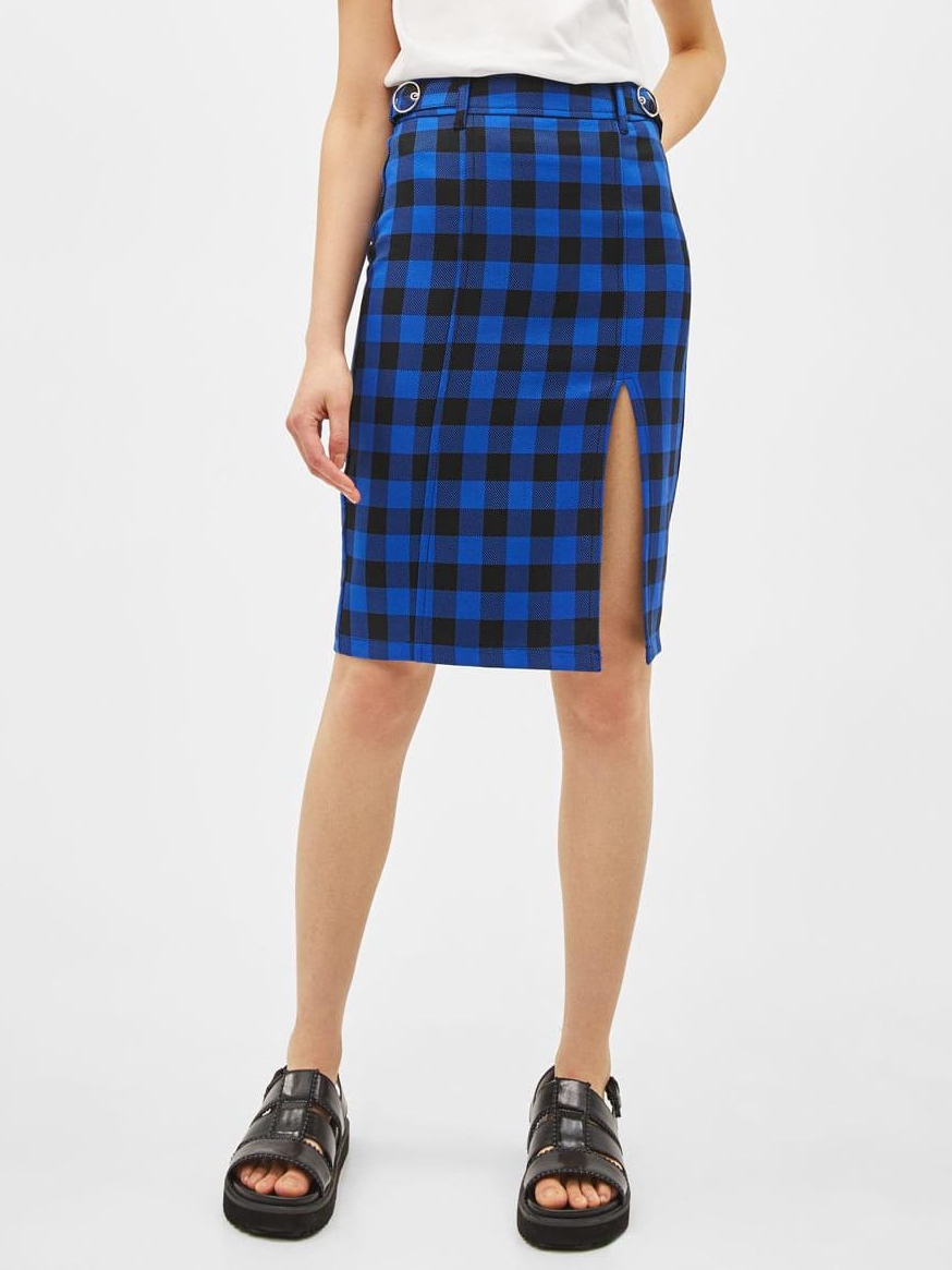 

Юбка Bershka 0752/315/429-AAPI S Синяя
