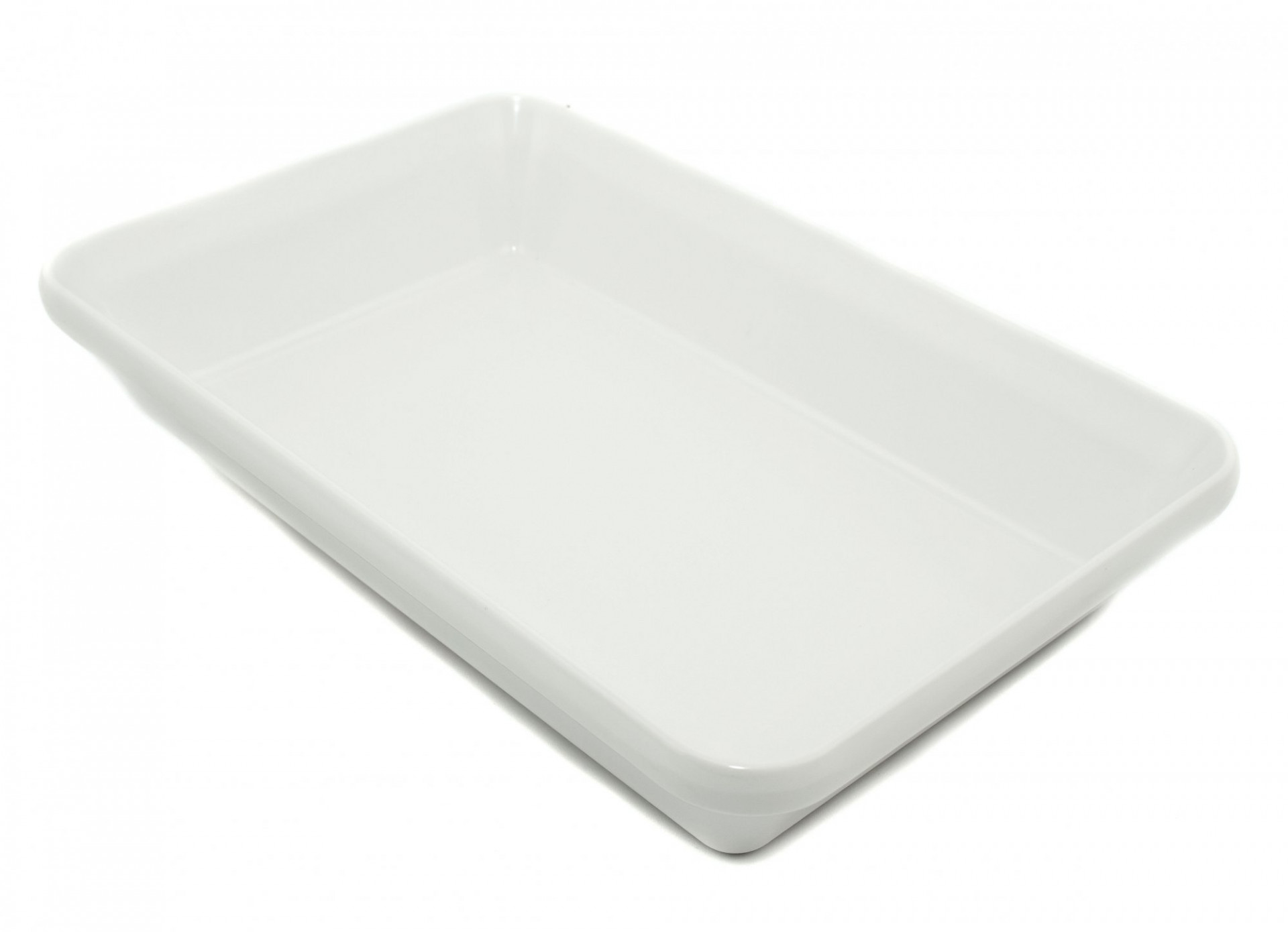 

Блюдо для выкладки продуктов из меламина, 39.5×30×5.5 см, белое