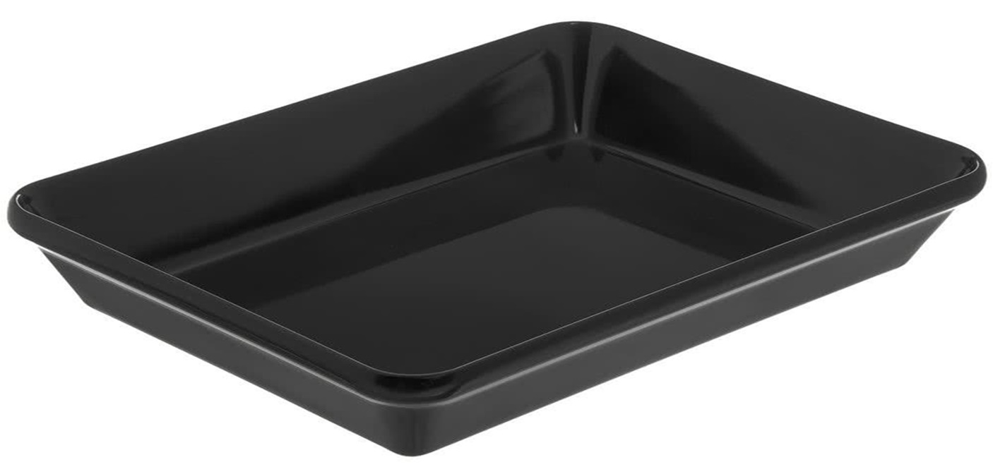 

Блюдо для выкладки продуктов из меламина, 39.7×30×5.5 см, черное