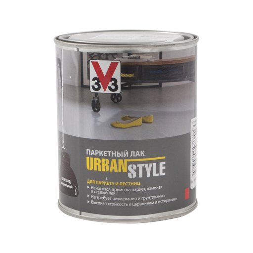 

Лак для паркета V33 Urban Style шоколадный 0,75 л (11764704)