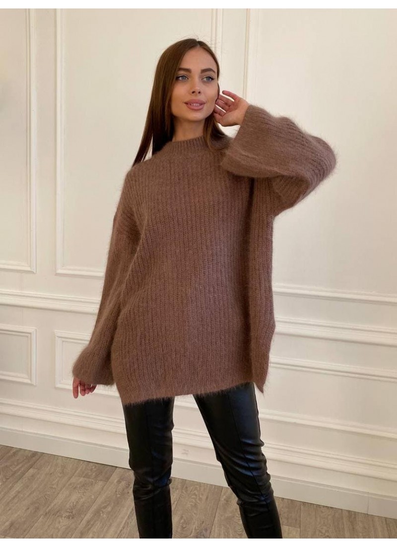 

Свитер вязанный 2507# Modern Boutique шоколадный, one size СВ2507
