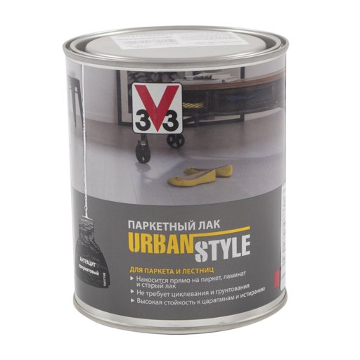 

Лак для паркета V33 Urban Style антрацит 0,75 л (11764781)