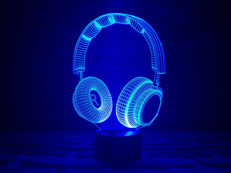 

Детский ночник - светильник "Наушники" 3DTOYSLAMP