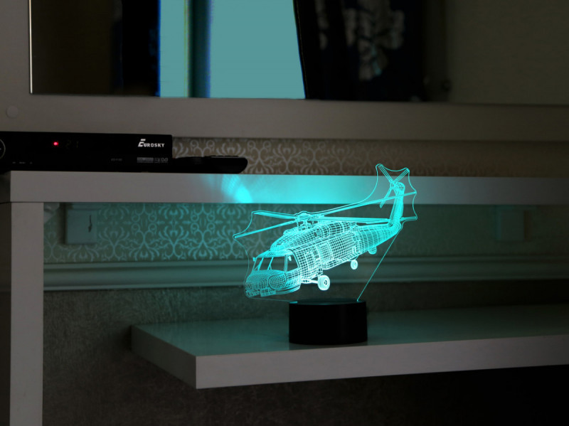 

3D светильник ночник "Вертолет" 3DTOYSLAMP