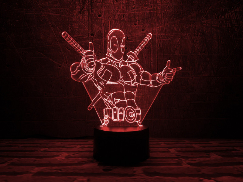 

Детский ночник для мальчика "Дэдпул 3" 3DTOYSLAMP