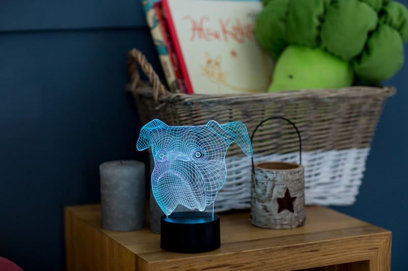 

3D светильник-ночник "Бульдог" 3DTOYSLAMP