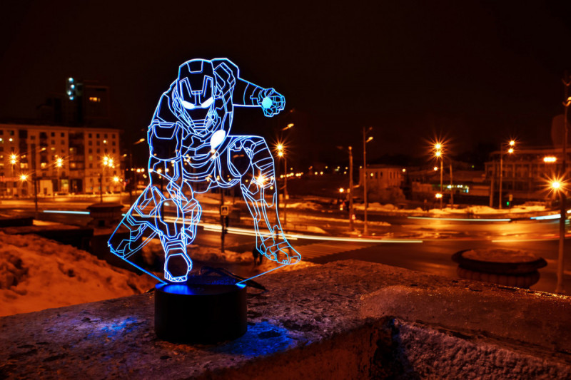 

Детский ночник - светильник "Железный человек 4" 3DTOYSLAMP