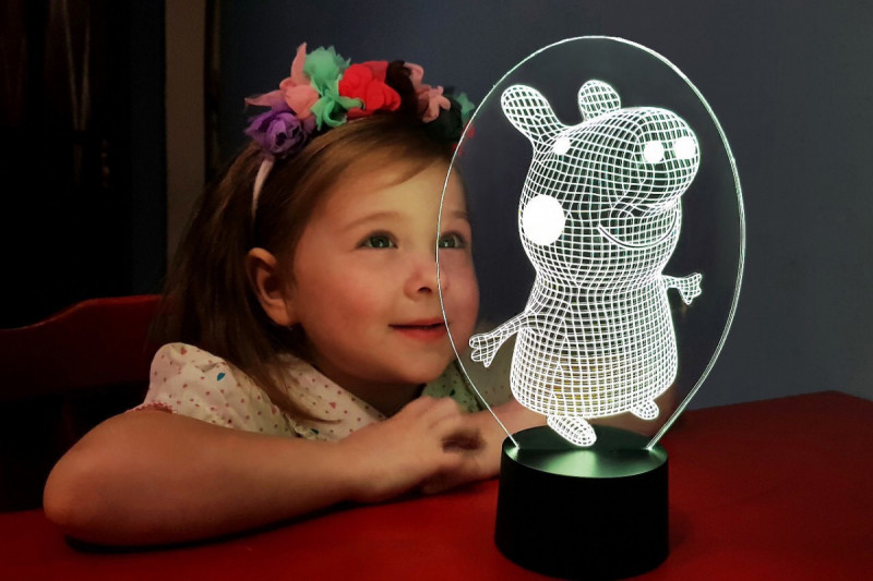 

3D светильник "Свинка Пэппа 2" 3DTOYSLAMP