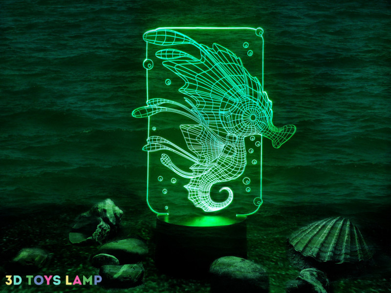 

Детский ночник - светильник "Морской конек" 3DTOYSLAMP