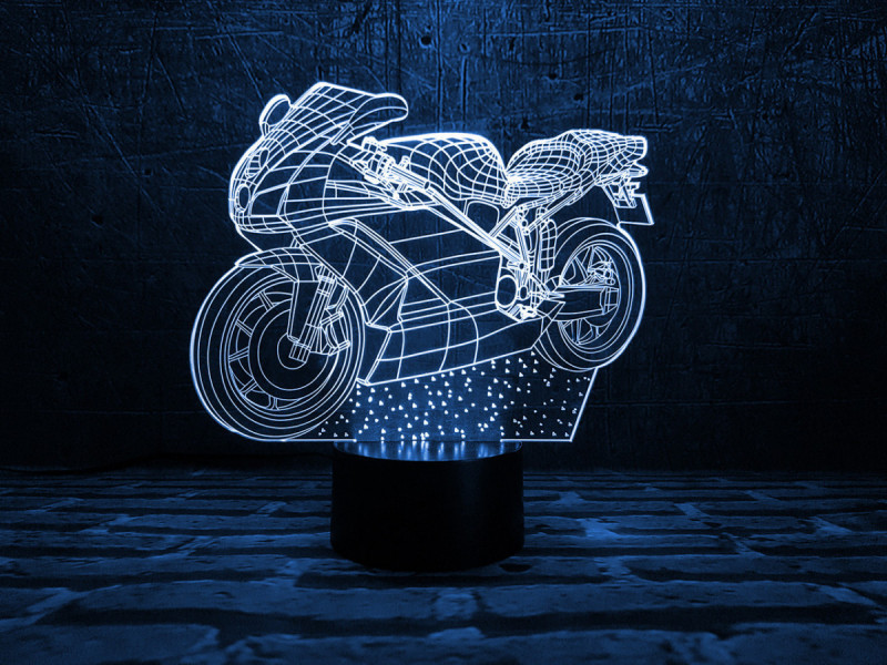 

Детский ночник - светильник "Мотоцикл 2" 3DTOYSLAMP