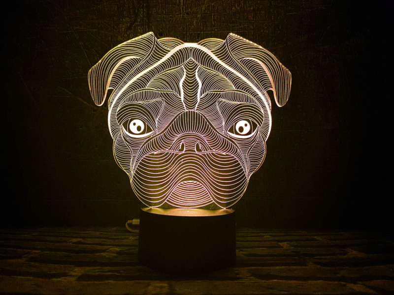 

Сменная пластина для 3D ламп "Мопс" 3DTOYSLAMP