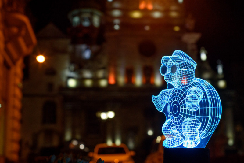 

Детский ночник "Черепаха в очках" 3DTOYSLAMP