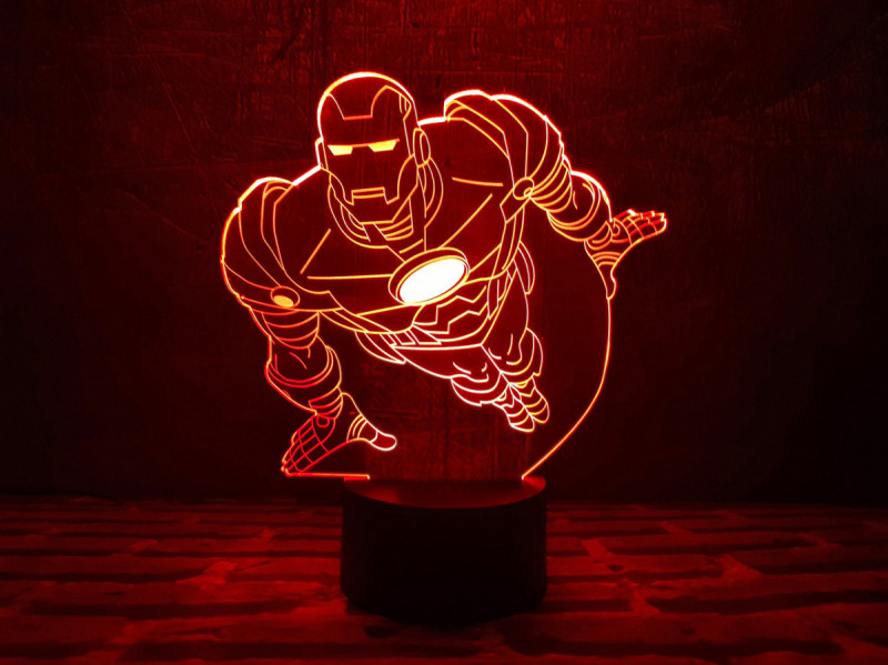 

Детский ночник - светильник "Железный человек 2" 3DTOYSLAMP