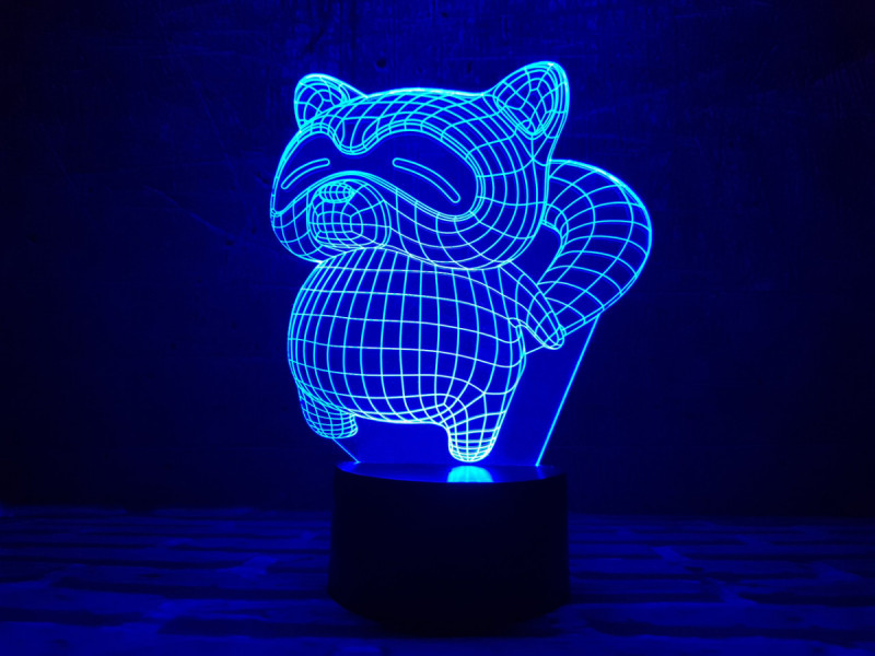 

Детский ночник "Енот" 3DTOYSLAMP