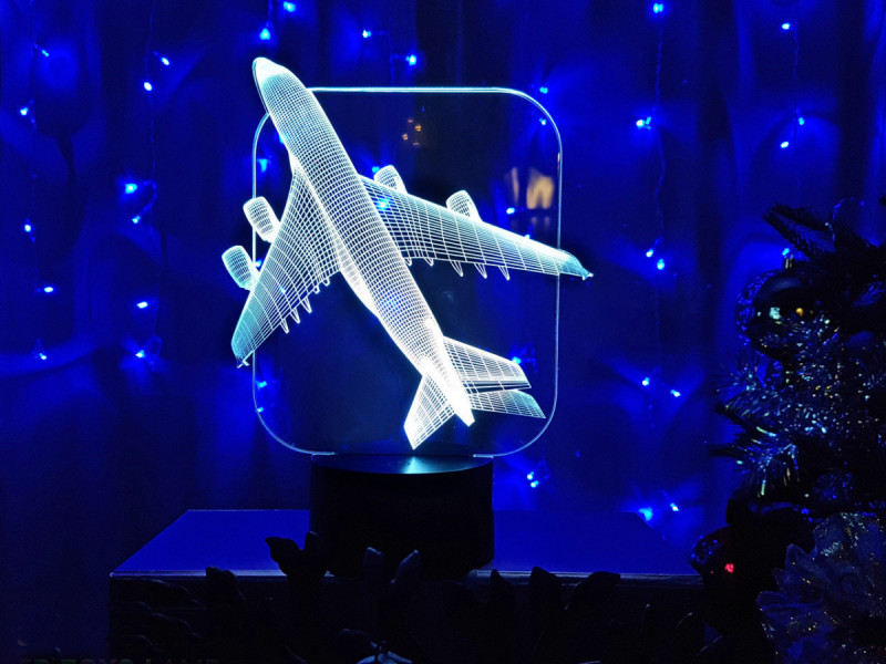 

Детский ночник - светильник "Самолет" 3DTOYSLAMP