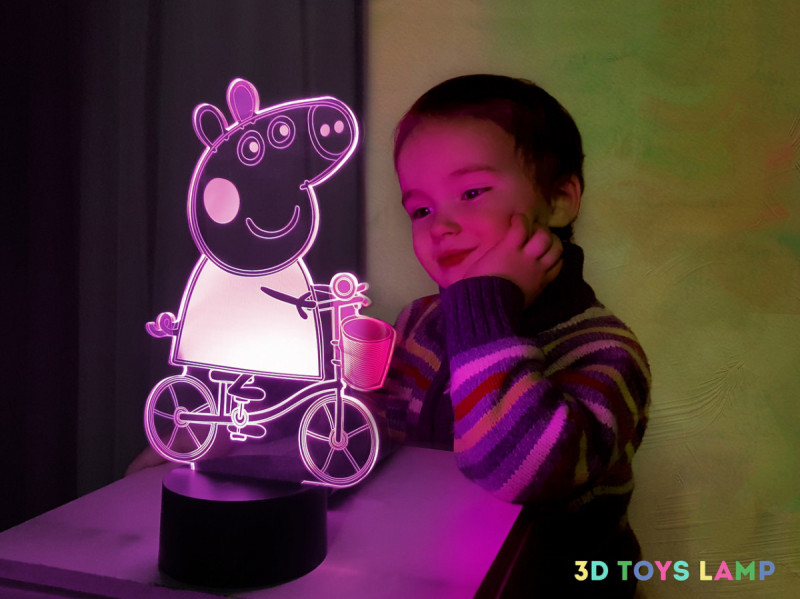 

Детский Ночник "Свинка Пэппа" 3DTOYSLAMP