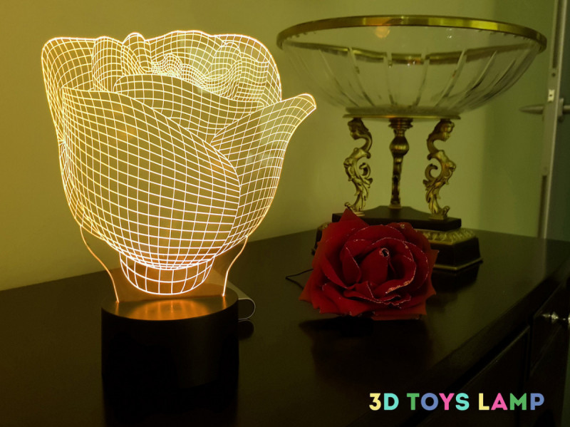 

Детский ночник - светильник "Роза" 3DTOYSLAMP
