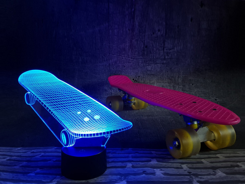 

Детский ночник — светильник "Скейт" 3DTOYSLAMP