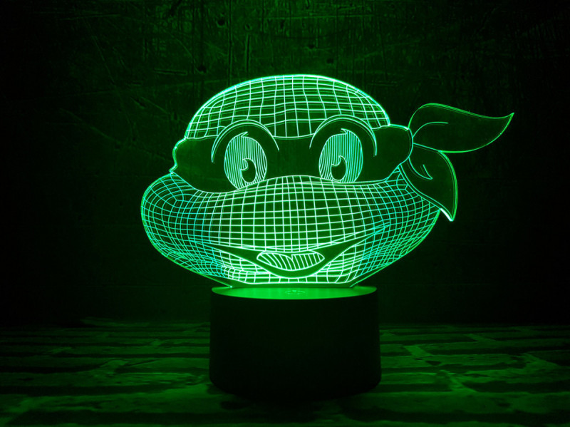 

Детский ночник - светильник "Черепашка ниндзя" 3DTOYSLAMP