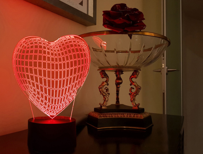 

Детский ночник - светильник "Сердце" 3DTOYSLAMP