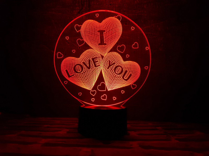 

3D светильник "I love you" 3DTOYSLAMP