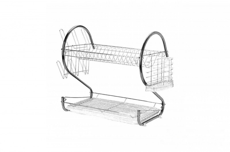 

Настольная двухъярусная сушилка для посуды 44х26х11,5 см Empire M-9785