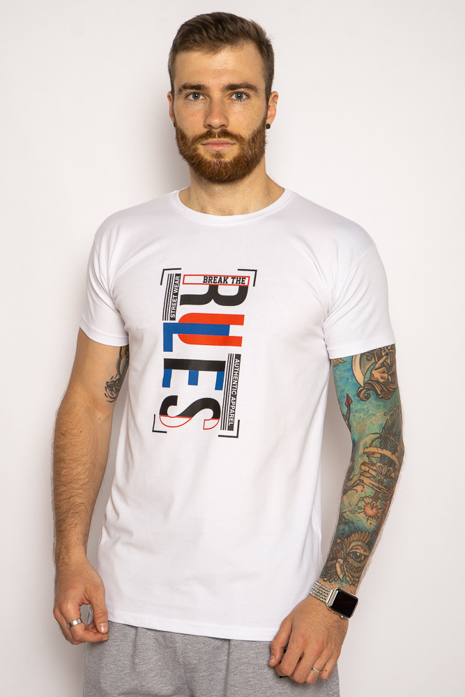 

Футболка с текстовым принтом 85F0333 (Белый) ToS  Размер цвет Белый, Футболка с текстовым принтом 85F0333 (Белый) ToS M Размер цвет Белый